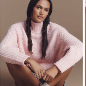 Pilcro Anthropologie Pink Turtleneck Sweater